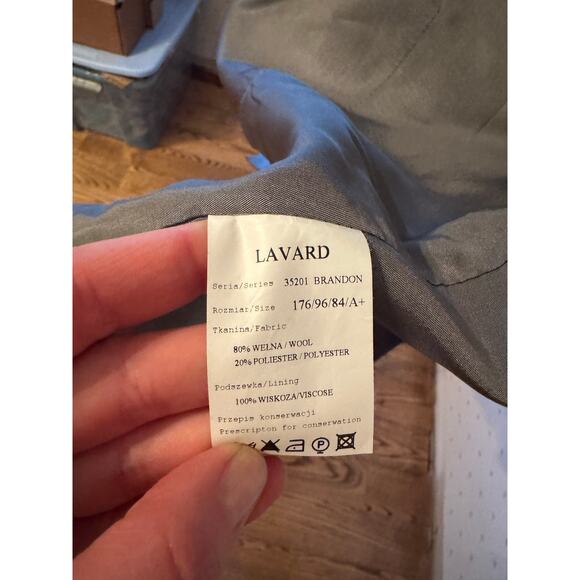 LAVARD Wool Gray Plaid Vest Size Medium - Picture 5 of 5